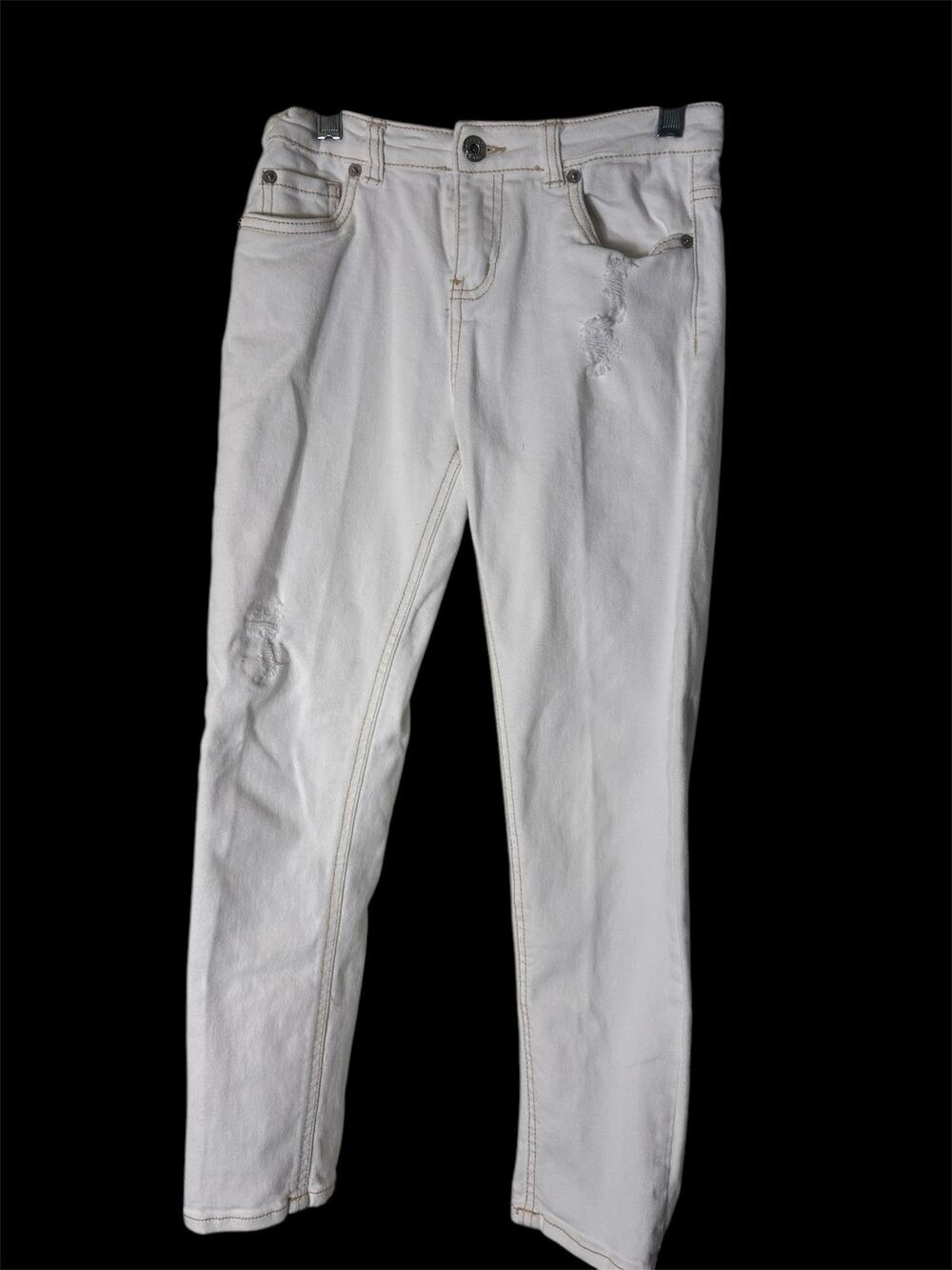 Lucky Brand Dylan Boyfriend White Denim Girls Sz 12